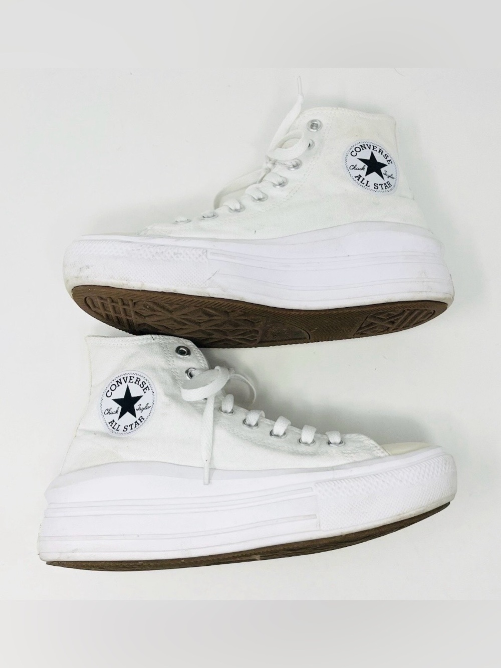 Converse Chuck Taylor AllStar Move Hi Lift Platform White Shoes-Women’s 7